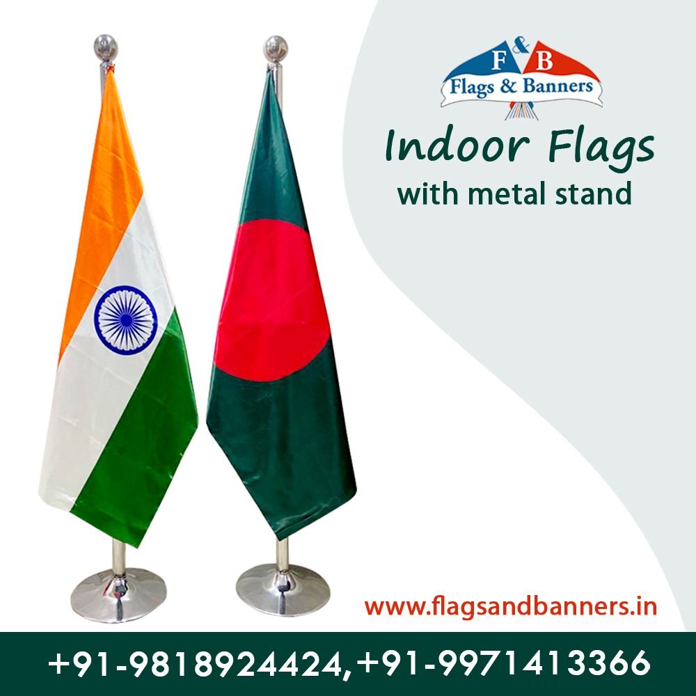 Indoor Flags with Metal Stand - Feather Flags