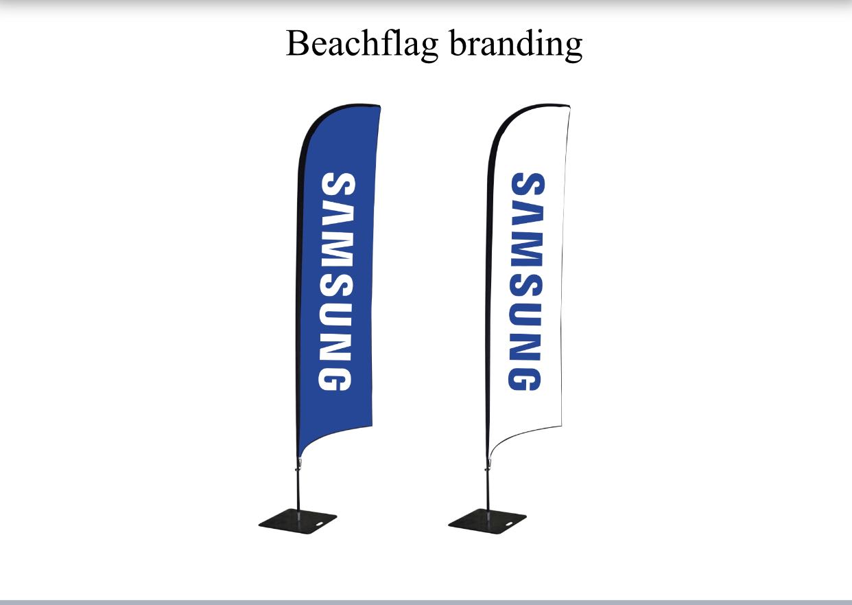 Beach Flag Banner Size