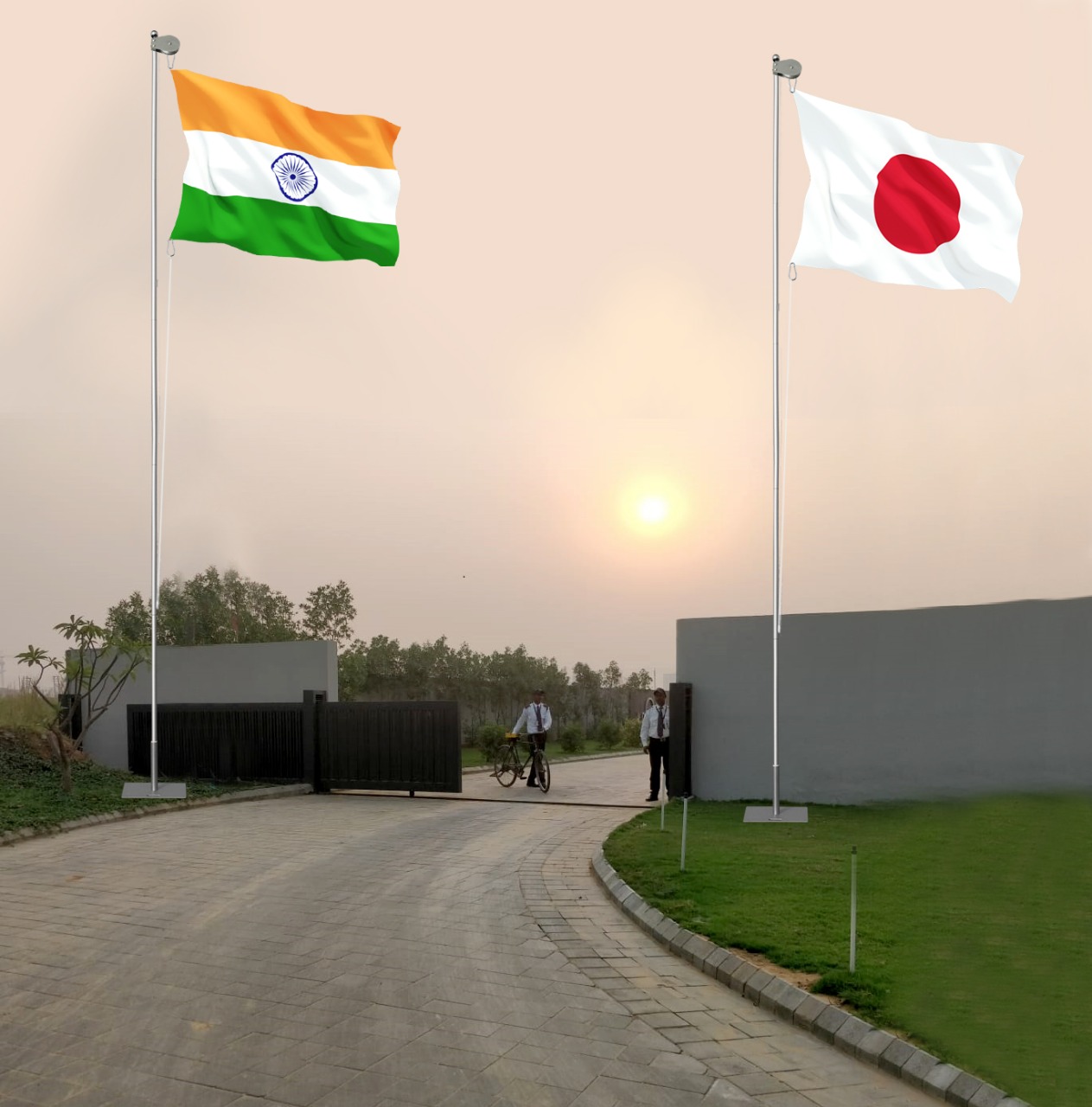 High Mast Flags - India Japan
