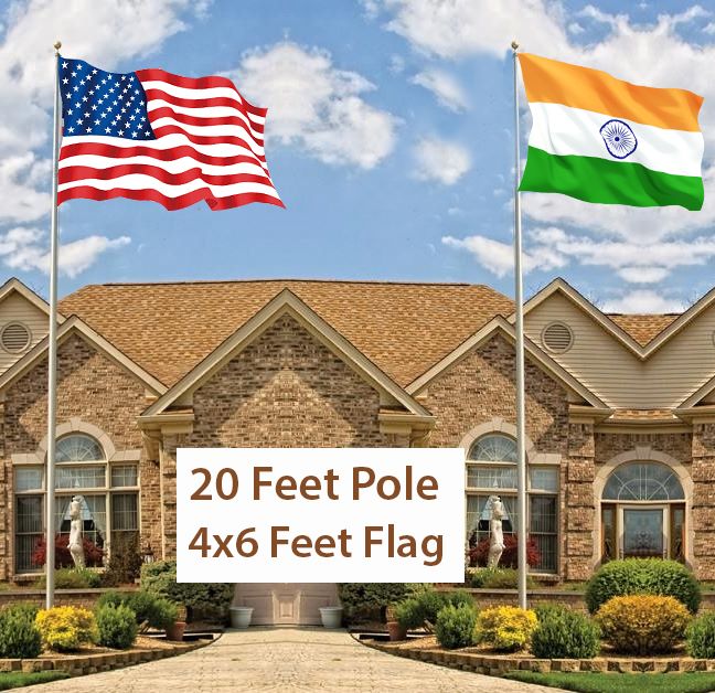 20 Feet Pole 2x6 Flags