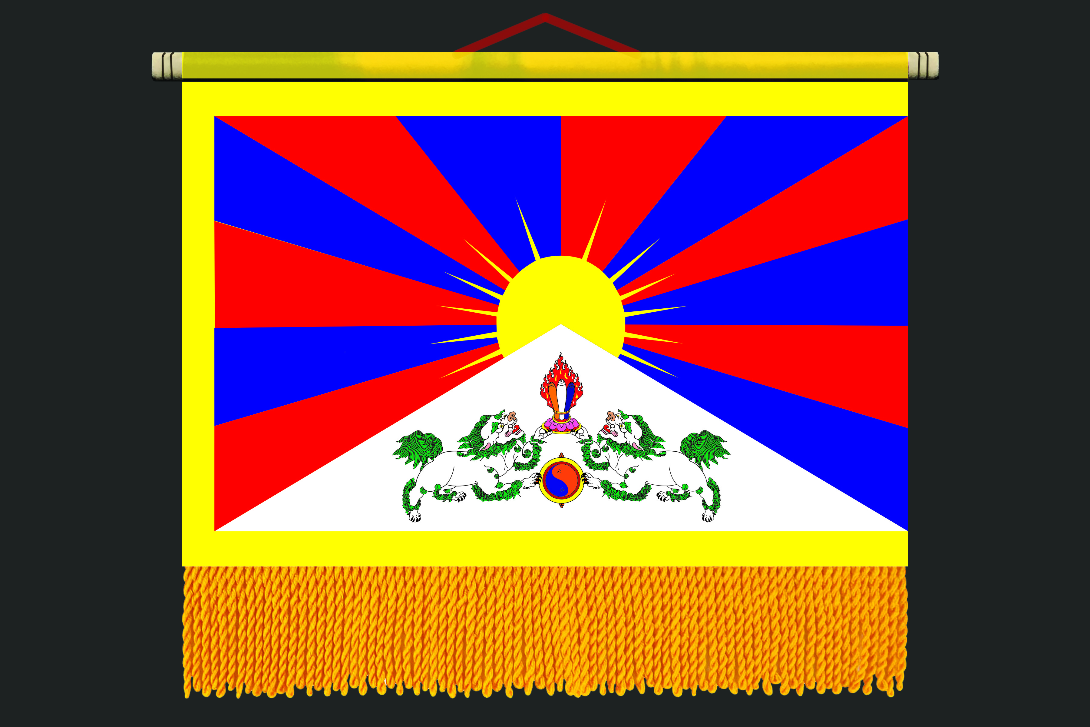 Tibet Flag Scroll