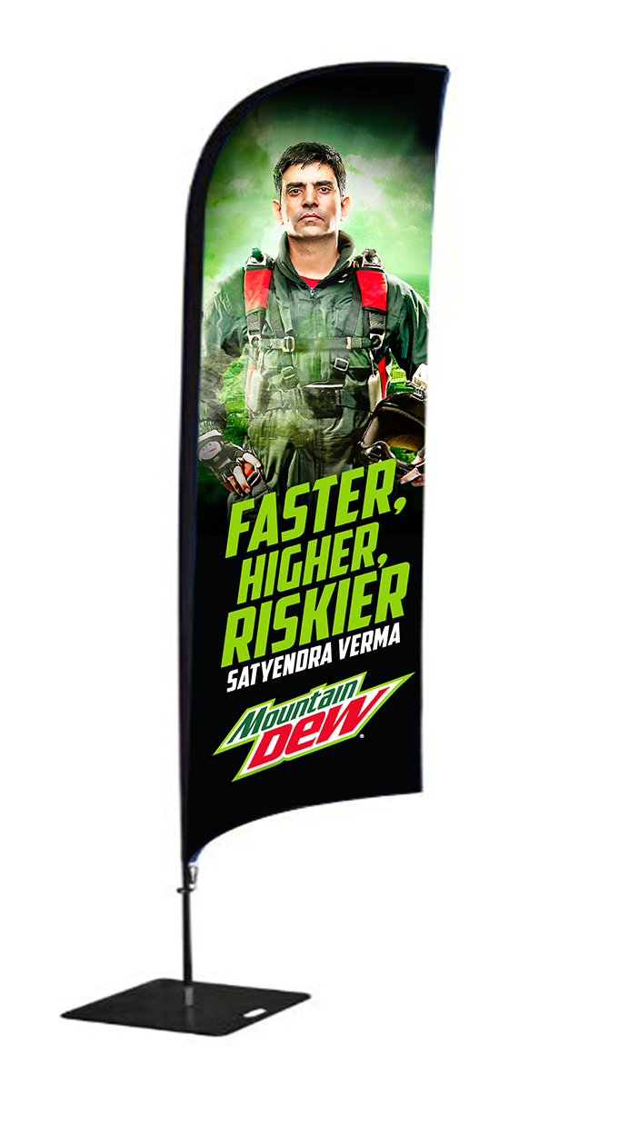 Mountain Dew Advertising Feather Flag