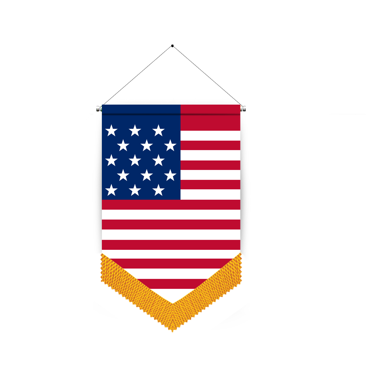Vertical Wall Hanging Flags USA