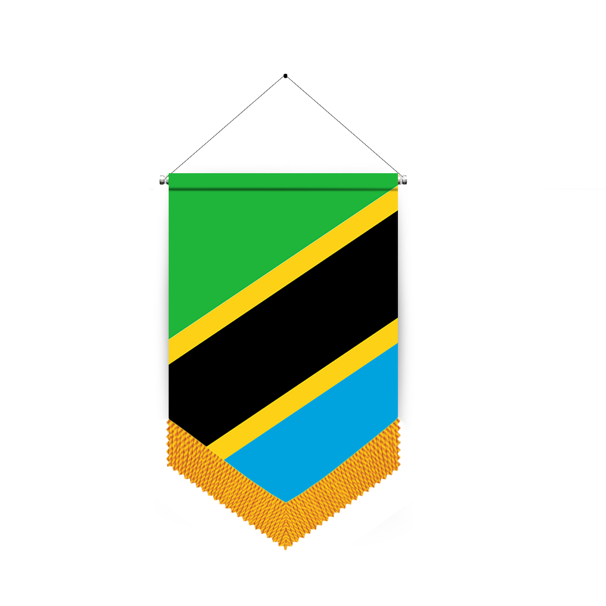 Vertical Wall Hanging Flags Tanzania