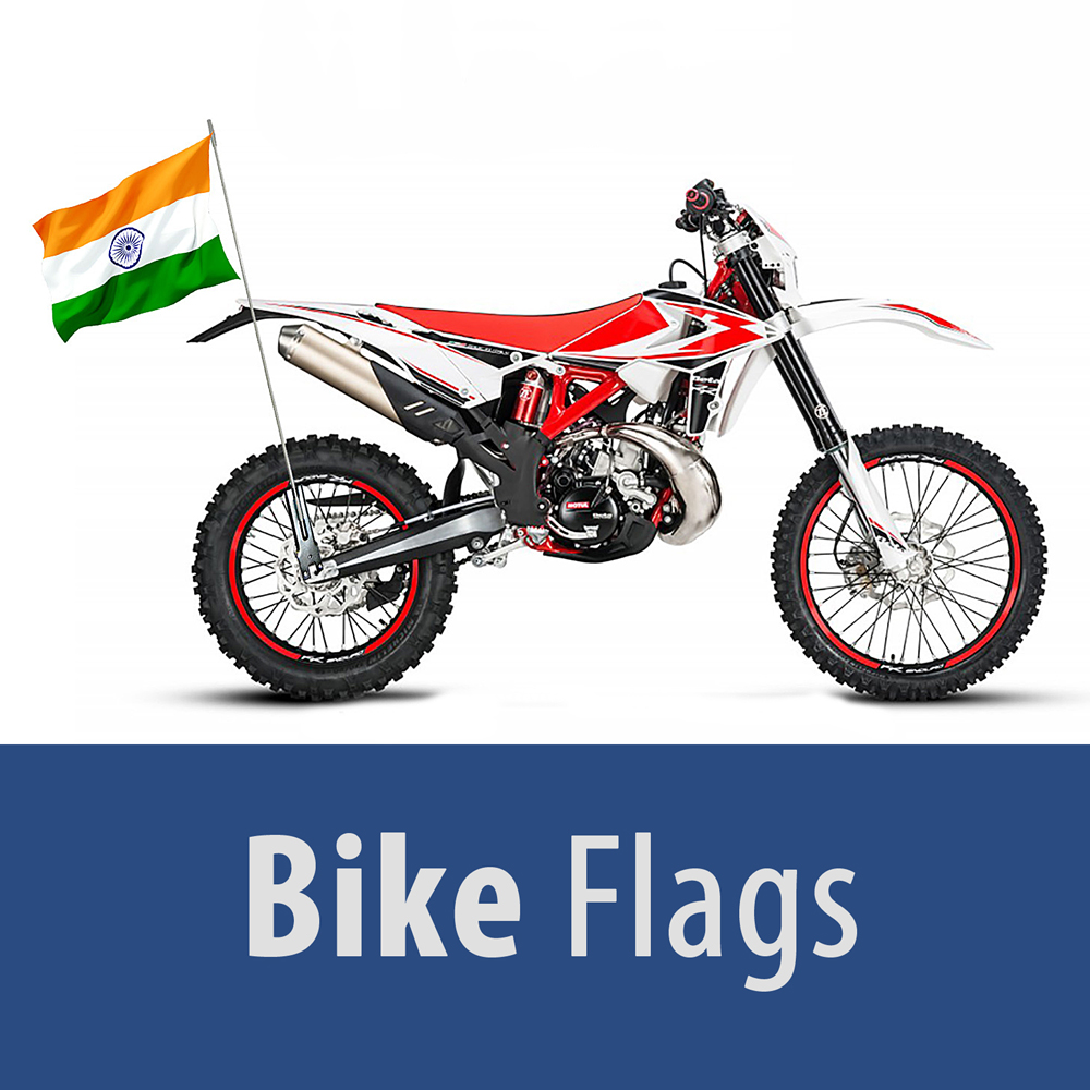 Indian Tricolor Bike Flag