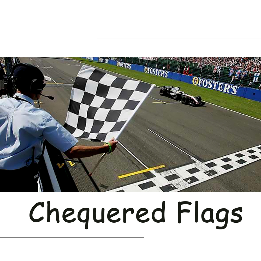 Checkered Cross Table Flags