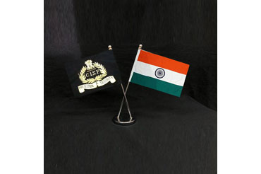 India CISF Cross Table Flags