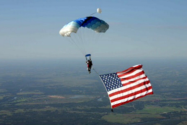 Flying USA Flag