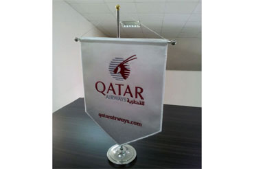 Qatar Airways Advertising Table flags