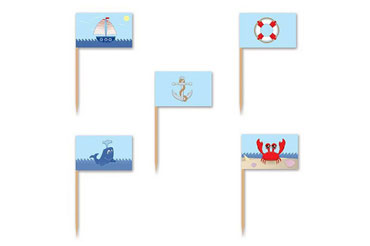 Printed Tooth Pick Flags